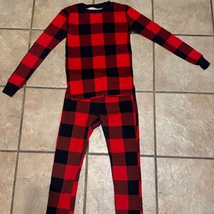 Old Navy Match The Family PJ Set Girls XL Size 12 Red Buffalo Plaid Pajama Set